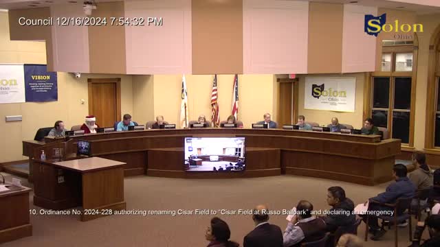 Solon City Council approves multiple emergency ordinances including budget and transportation agreements