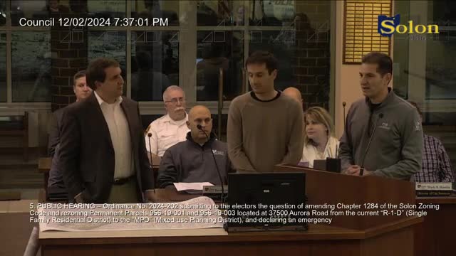 Solon Council reviews Michelangelo's bakery and winery development proposal amidst community concerns