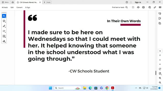 School district presents tiered mental health support system to improve student access