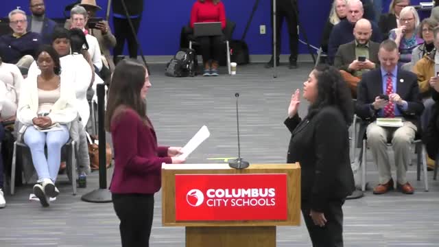 Columbus Board of Education swears in Jennifer Adair and Dr. Tina Pierce