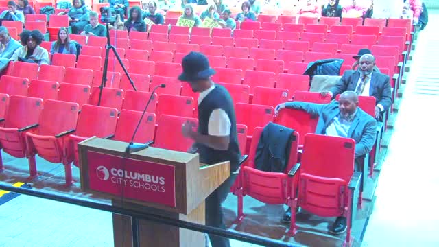 Tim Johnson addresses Marion Franklin High School's declining graduation rates and staff turnover