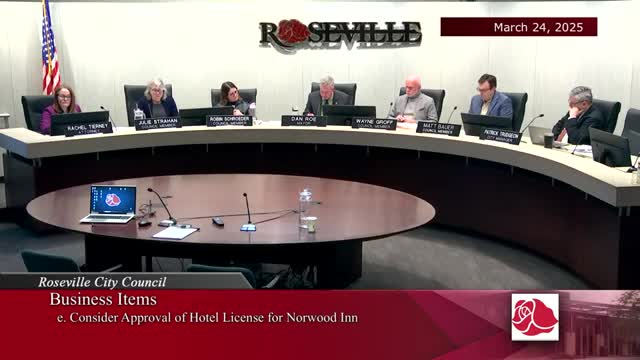 Roseville City Council denies Norwood Inn's hotel license amid ownership questions