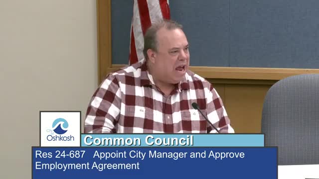 Oshkosh council debates moving expense reimbursement policy for new city manager