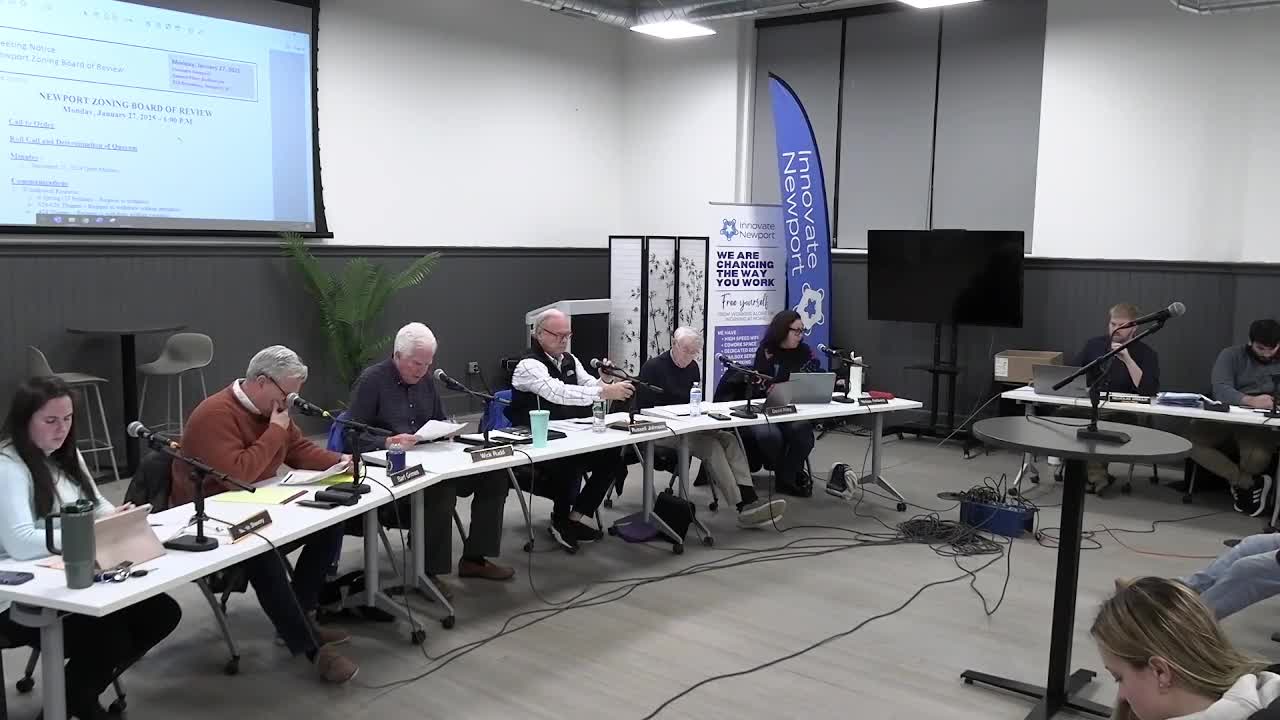 Newport Zoning Board: withdrawals and a string of approvals on variances, guest houses and decks