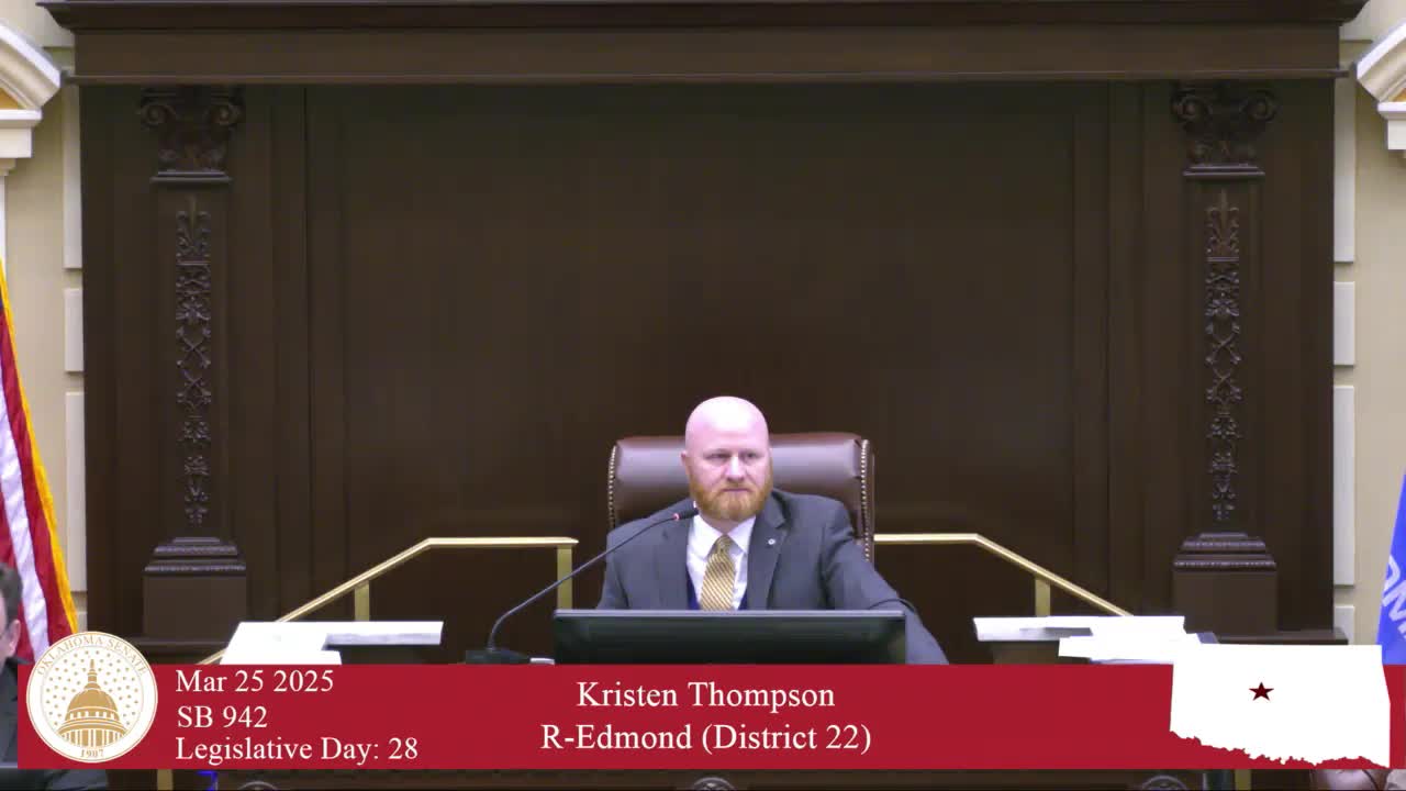 Oklahoma Senate discusses Bill 942 focusing on antisemitism protections in public universities