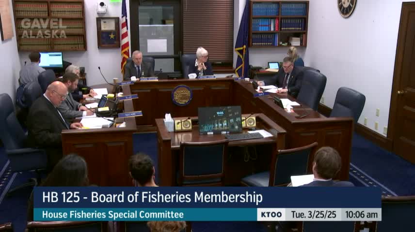 Alaska legislators discuss House Bill 125 for fairer Board of Fish representation