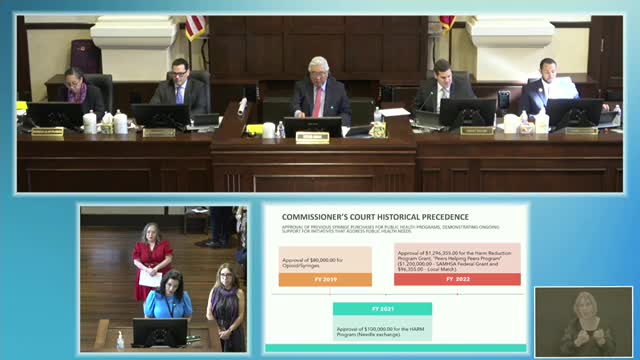 Bexar County Council debates public health funding for harm reduction initiatives