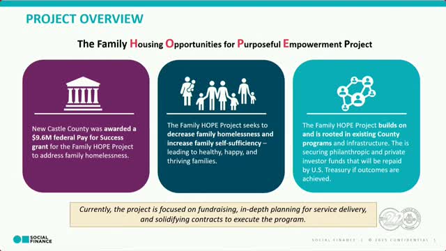 Newcastle County secures $9.6M federal grant for family housing support initiative