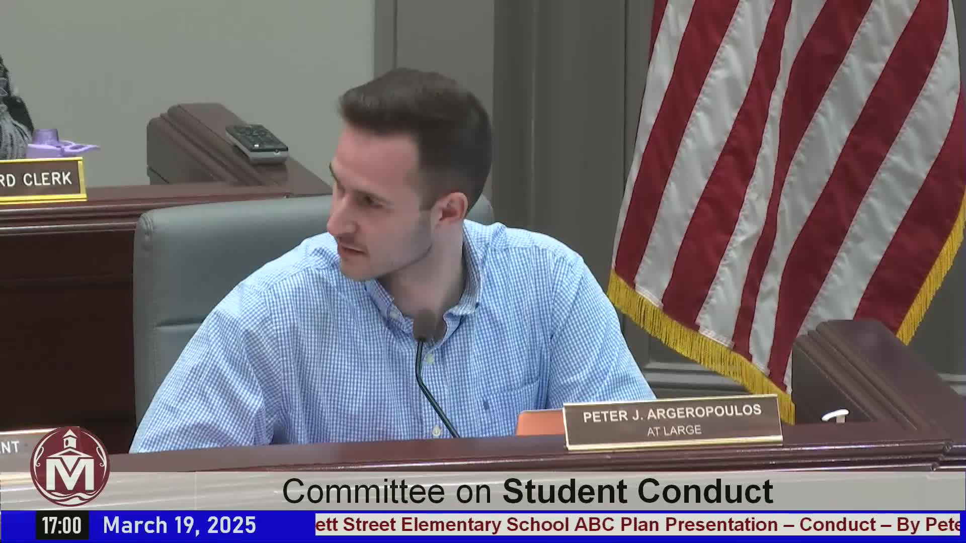 Committee approves Feb. 19 minutes; meeting adjourned by unanimous voice votes