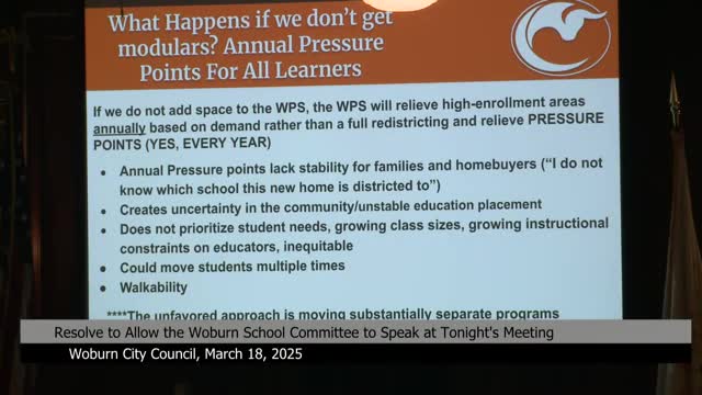 Woburn School Committee explores modular classrooms amid rising student enrollment