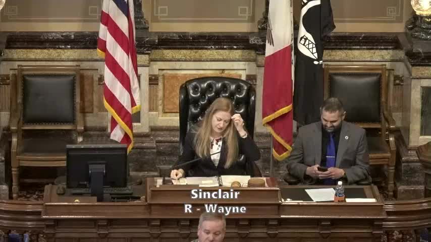 Senator Rosenboom introduces 2025 Pella Tulip Queen Addison Banstra and royal court