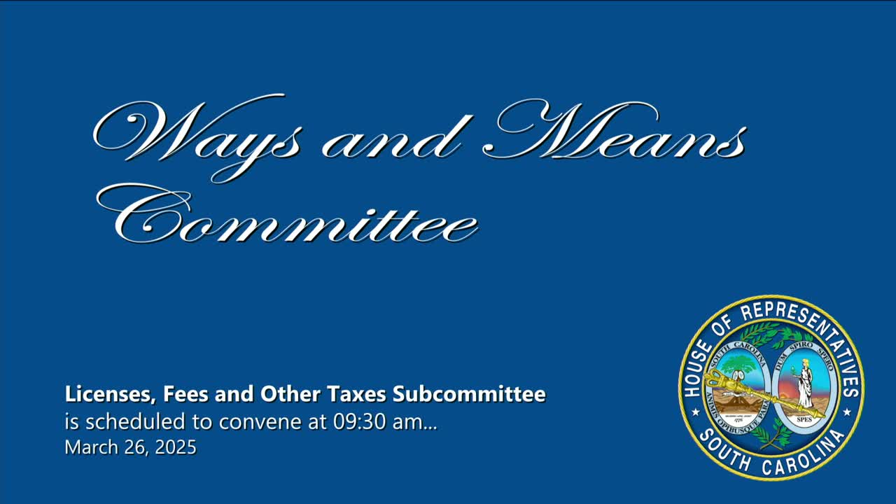 Representative Long advocates firefighter training reimbursement bill in South Carolina subcommittee