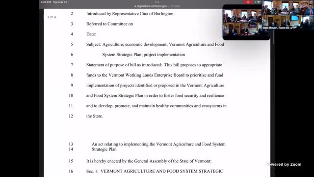 Vermont General Assembly approves strategic farming plan for sustainable economic development