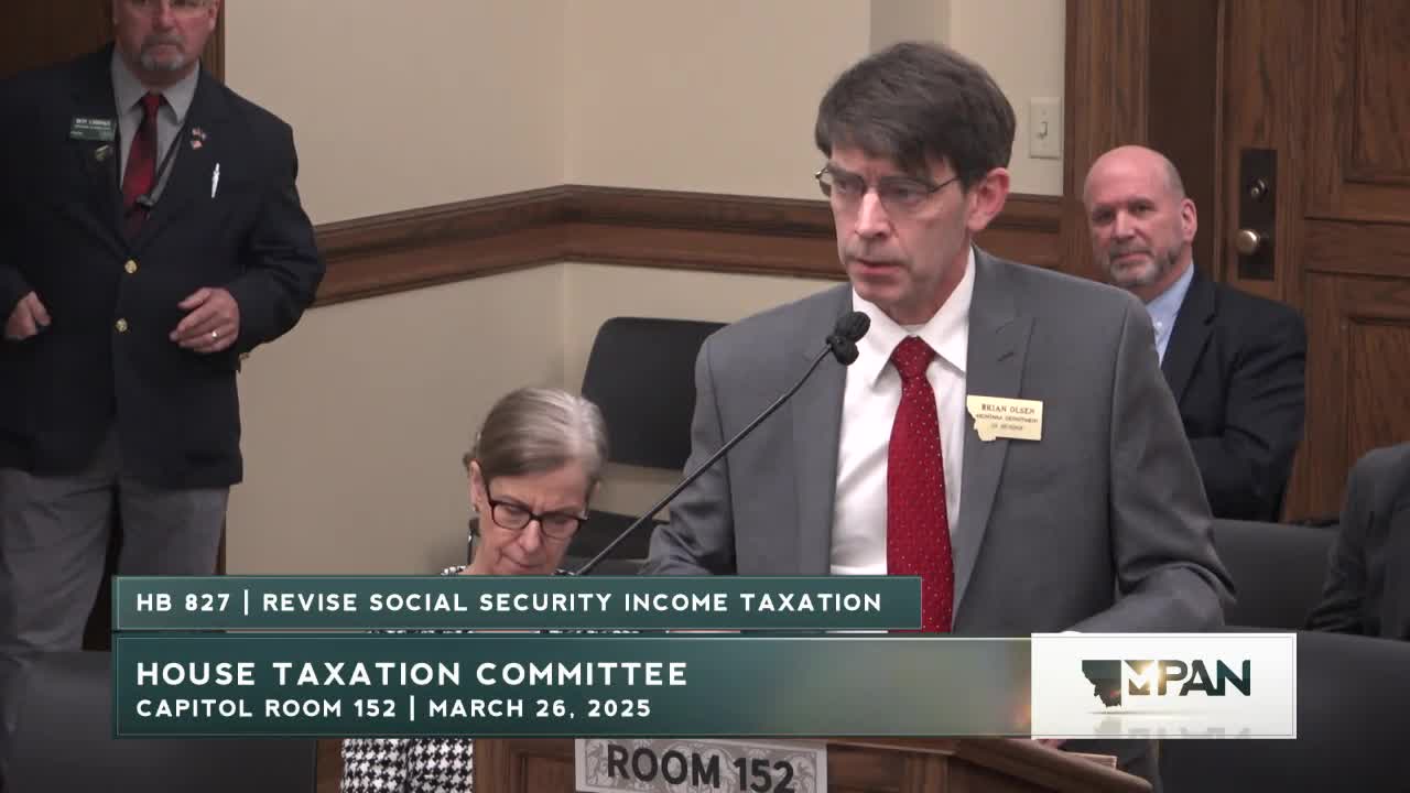 Montana House Committee debates Social Security taxation and bill adjustments