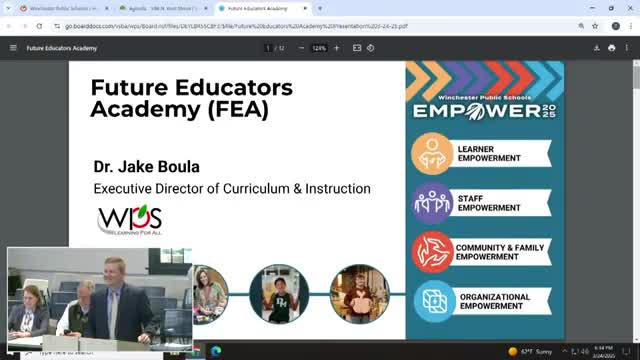 Winchester highlights Future Educators Academy partnership with Laurel Ridge to grow local teacher pipeline