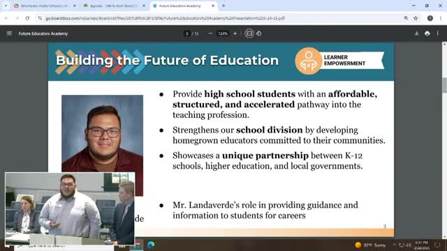 Board approves easement for Chantel, LLC to install wide area network cabling at John Kerr