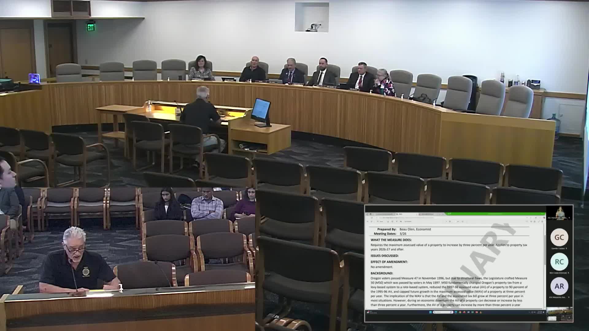 Salem residents voice concerns over property tax and Medicaid during bill hearings