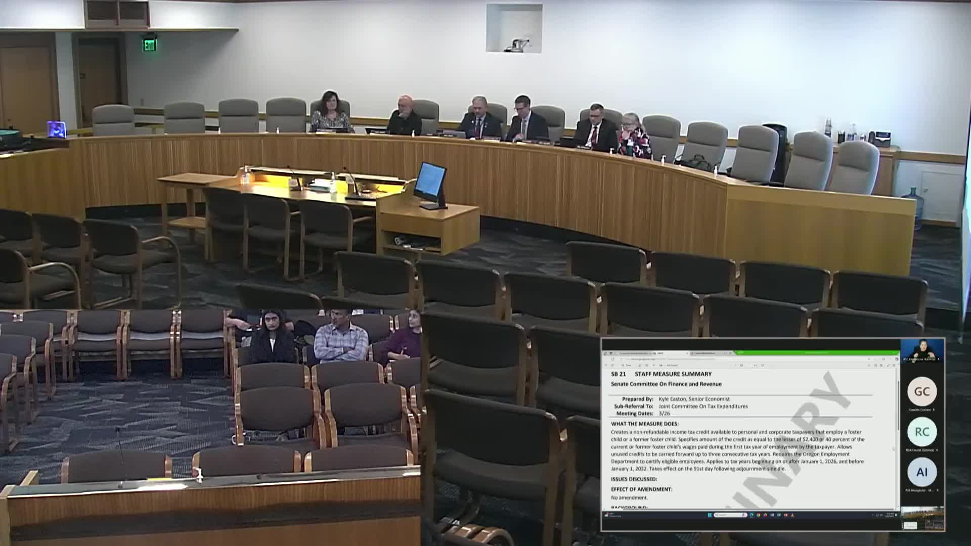 Senate Bill 21 proposes tax credit for hiring foster youth in Oregon