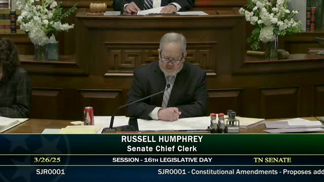 Tennessee Senate proposes constitutional amendment limiting state property tax authority