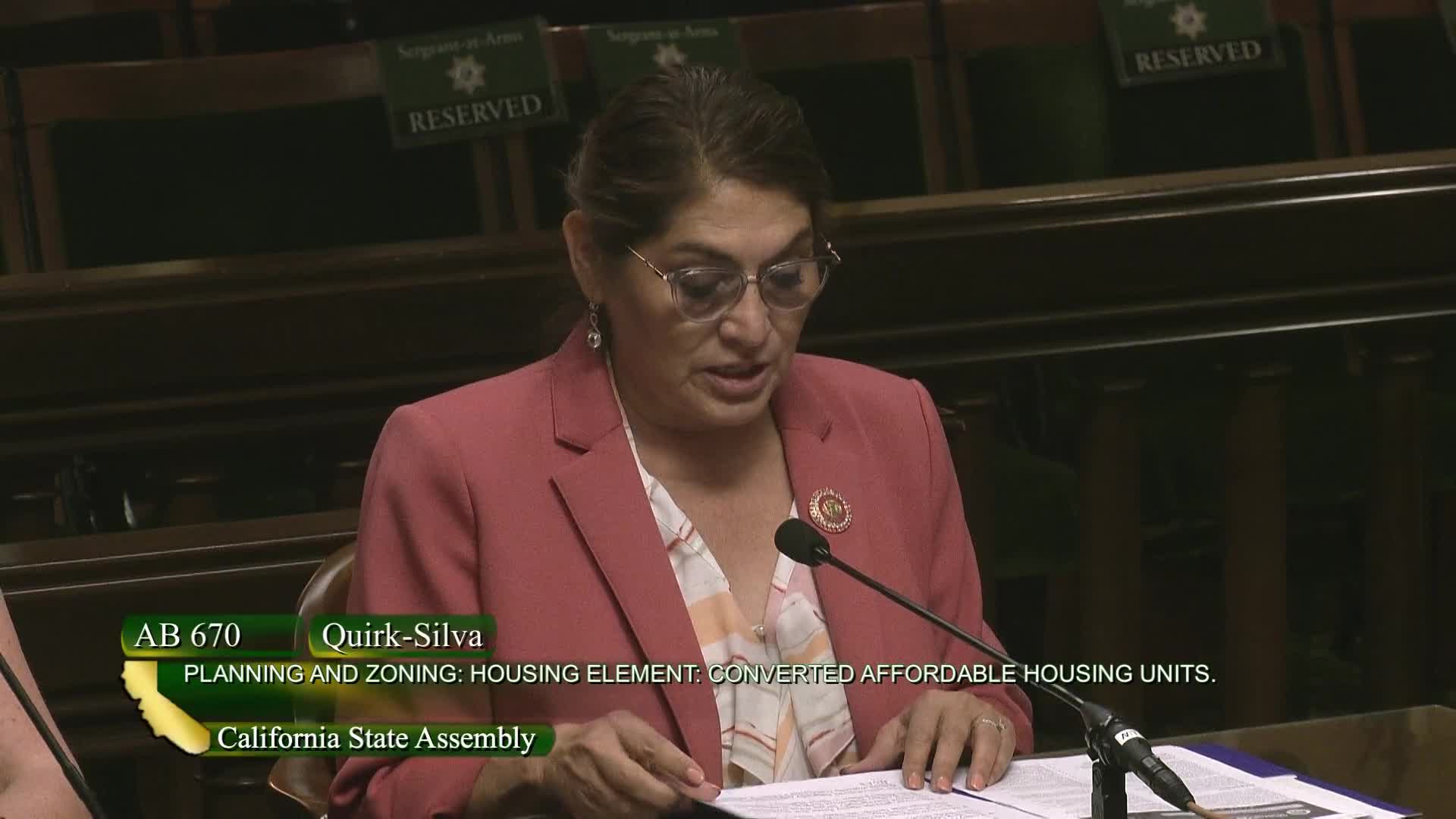 California Assembly discusses AB 670 housing stability bill for low-income renters