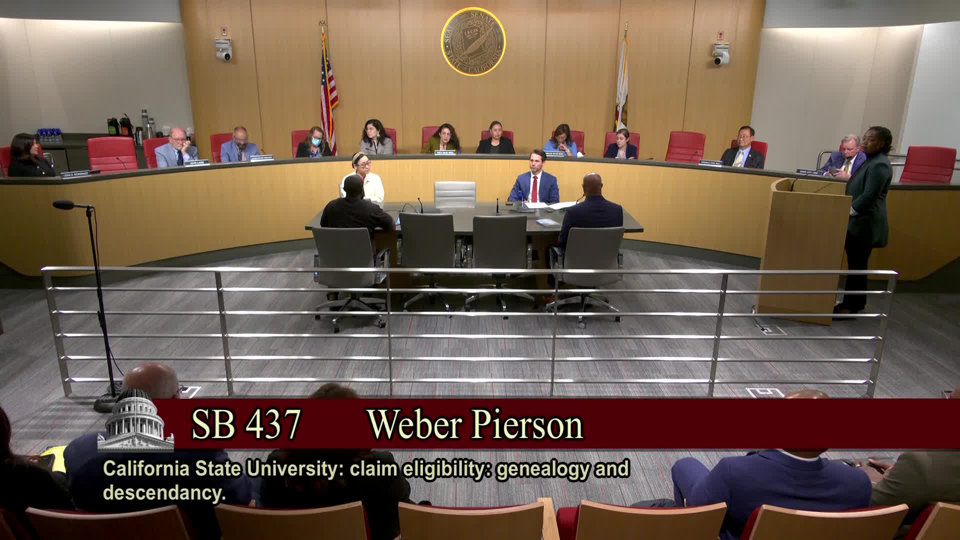 Dwayne Crenshaw advocates for SB 437 at Sacramento legislative hearing