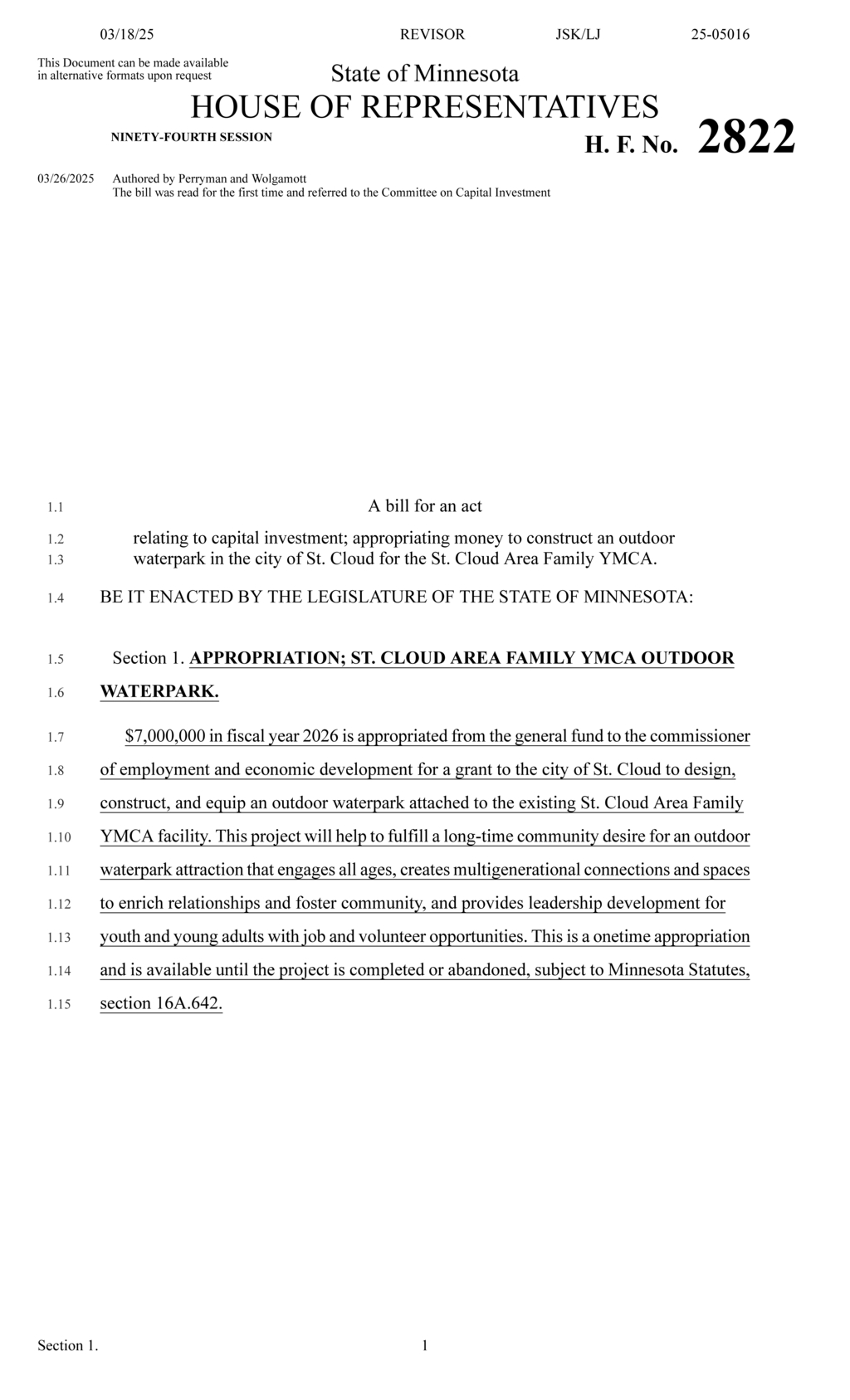 Minnesota Legislature allocates $7M for St. Cloud YMCA outdoor waterpark