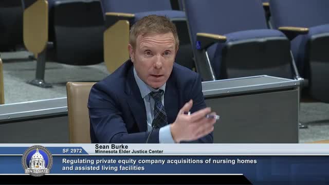 Senators Dibble and Mohammed address private equity's impact on Minnesota nursing homes