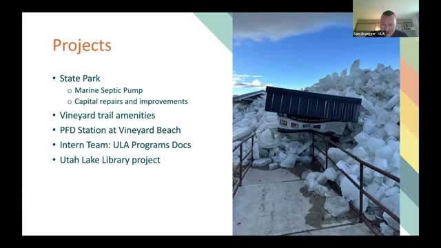 Vineyard Beach repairs underway after severe ice damage and upcoming Utah Lake projects