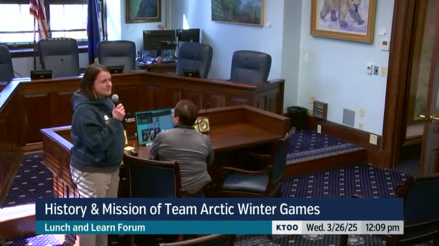 Sarah Frampton outlines history and future of Arctic Winter Games in Alaska