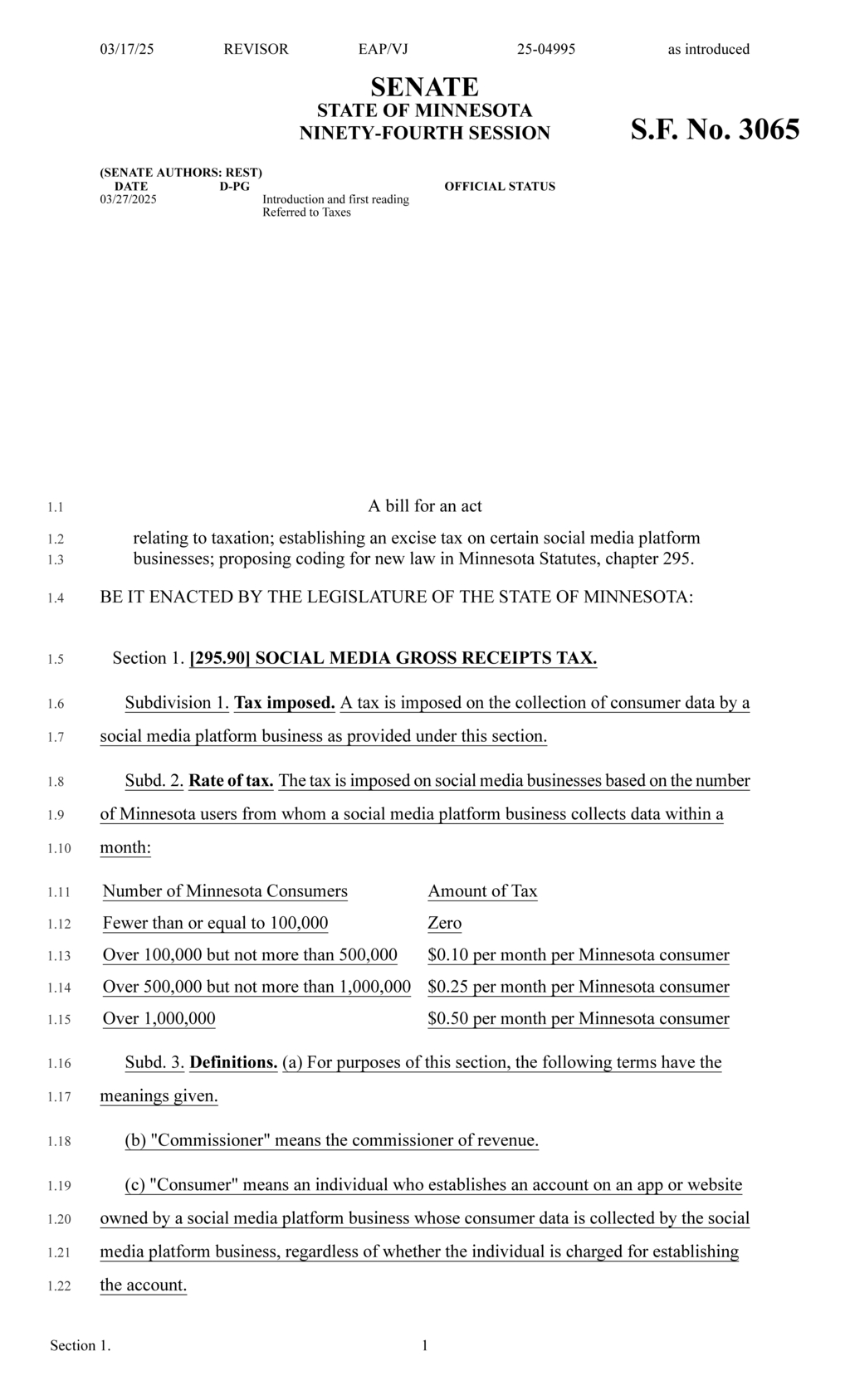 Minnesota imposes new tax regulations on social media platform businesses