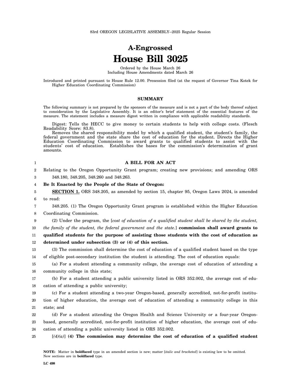 Governor Kotek proposes funding grants for Oregon Opportunity Grant program