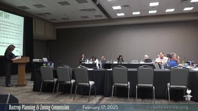 Bastrop City Council discusses new minimum lot size regulations to curb dense development