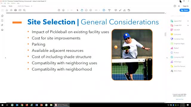 Rossmore unveils plan for new pickleball facility near event center