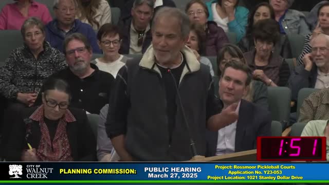 Rossmore community discusses pickleball's impact at public hearing