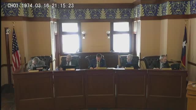 Commissioners approve Texas disaster declaration and multiple funding contracts