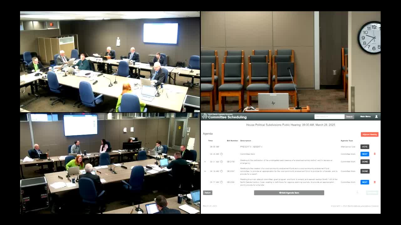 Committee reviews proposed rural catalyst grant program, asks edits and delays action until next week