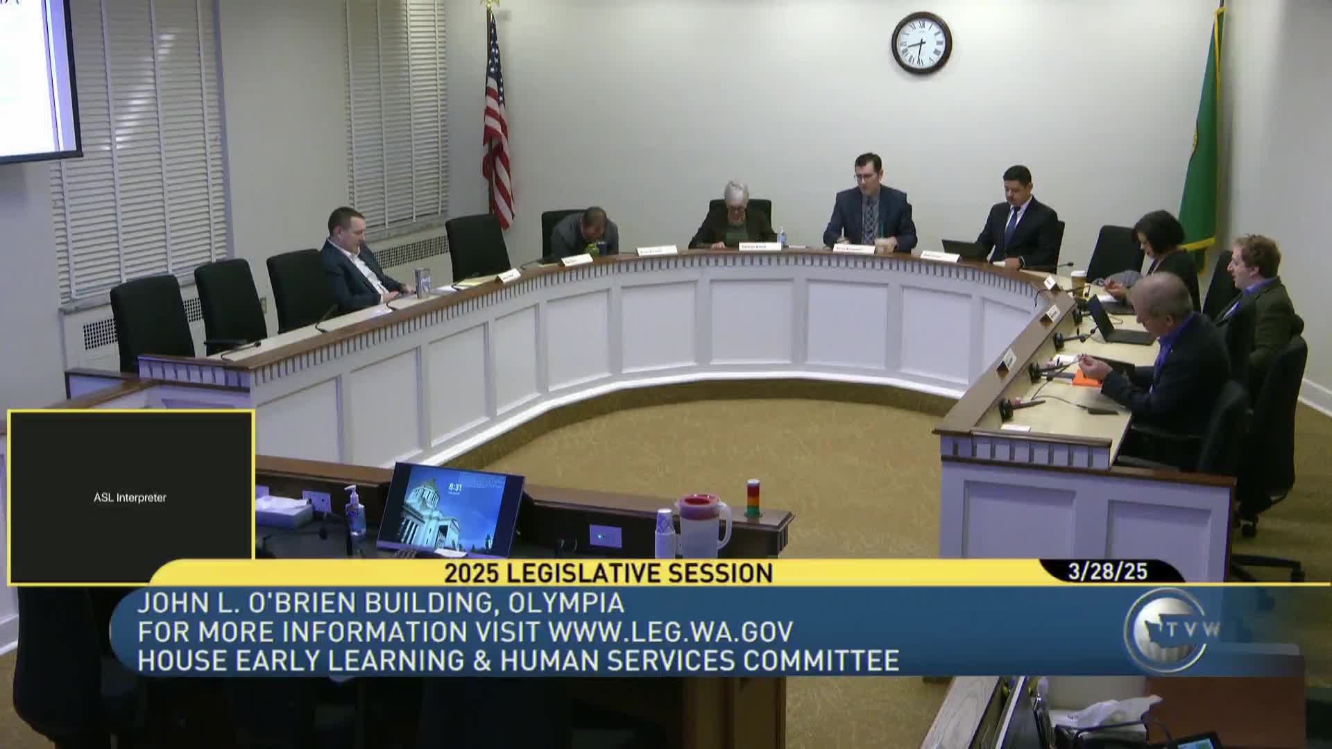 Committee clears six bills in executive session; roll calls and brief summaries