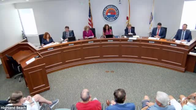 Highland Beach Town Commission honors Commissioner Evelyn David for six years of service