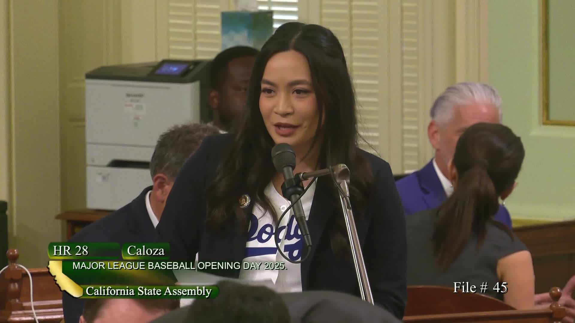 California Assembly celebrates Major League Baseball opening day with passionate rivalries