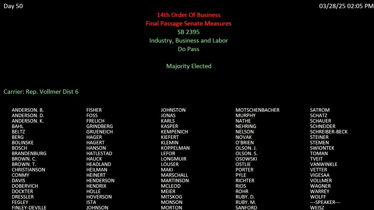 North Dakota Senate passes Bill 2395 for universal licensure and occupational mobility