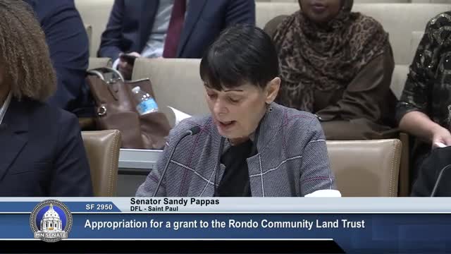 Senate file 2950 would fund Rondo Community Land Trust homebuyer pilot with $11.5 million
