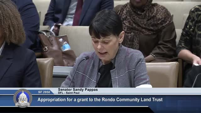 Senate Bill 2950 funding Rondo Community Land Trust's homebuyer initiative in Minnesota
