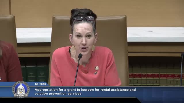 Committee hears testimony on $2 million eviction‑prevention and rental assistance proposal (Senate File 2848)