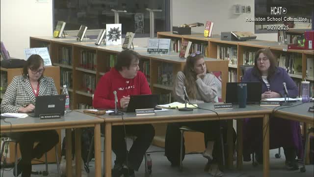 Holliston School Committee adopts several policy updates, approves release of two redacted executive‑session minutes