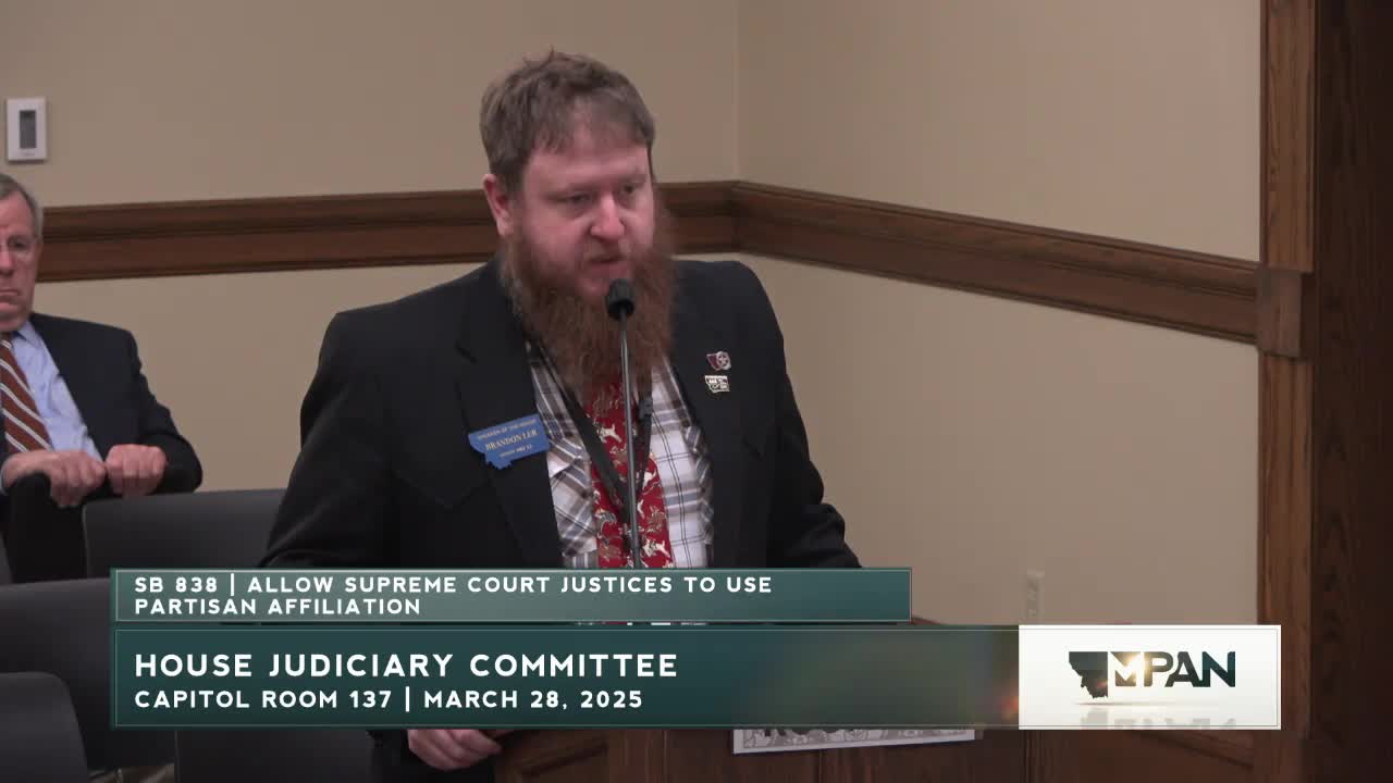 Montana Committee Opposes Bill for Partisan Supreme Court Elections