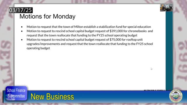 Town Council reallocates $391K school budget for operating expenses