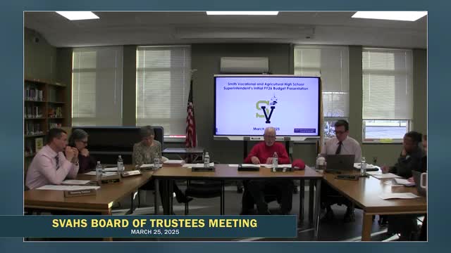 Smith Vocational trustees hear FY26 budget preview as tuition rate remains unknown