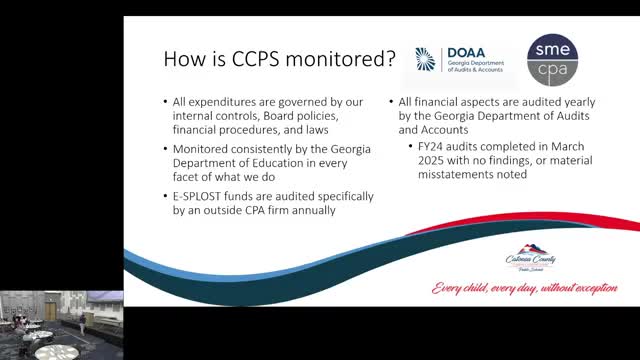 CCPS outlines funding audits and federal grant usage in public education meeting