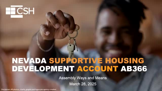 Committee hears proposal to make Nevada’s supportive housing fund permanent and add $25 million