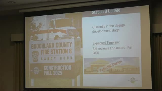 Goochland officials push Fire Station 8 ahead, consider sites for Station 7; fire chief raises safety concerns about proposed battery storage project